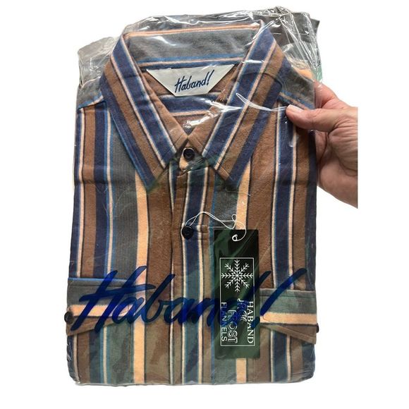 Haband Other - 🔥5/20🔥 Haband Mens Button Down Flannel Shirt Sz M Brown/Peach/blue  NWT **